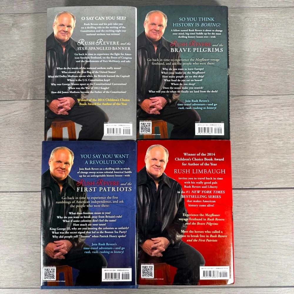 Rush Limbaugh Rush Revere Series 4 Book Hardcover Set History USA 2013-2015